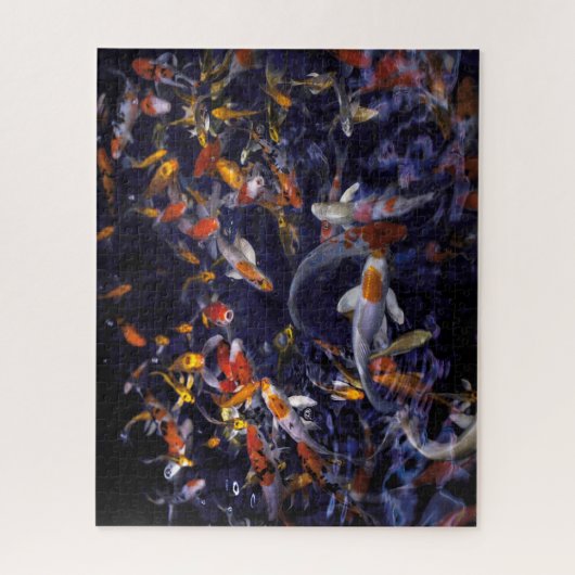 POISSON DE KOI SUR LE PUZZLE DE JIGSAW (Vertical)