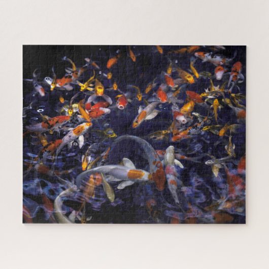 POISSON DE KOI SUR LE PUZZLE DE JIGSAW (Horizontal)