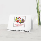 Poisson de Noël - drôle mignonne carte de voeux de (Dos)