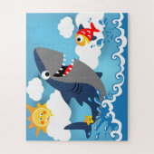 Poisson de requin Starfish Sea Life Kids Puzzle (Vertical)