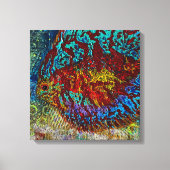 Poisson Disque toile étirée Impression (Recto)