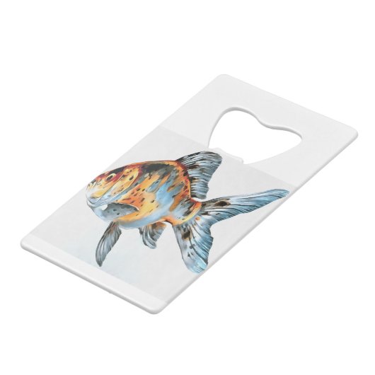 Poisson d'or bleu et orange Shubunkin (Devant Angle)