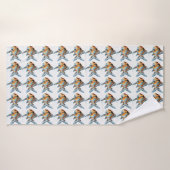 Poisson d'or bleu et orange Shubunkin (Serviette de bain)