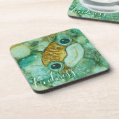 Poisson d'or dessous de verre (Côté gauche)