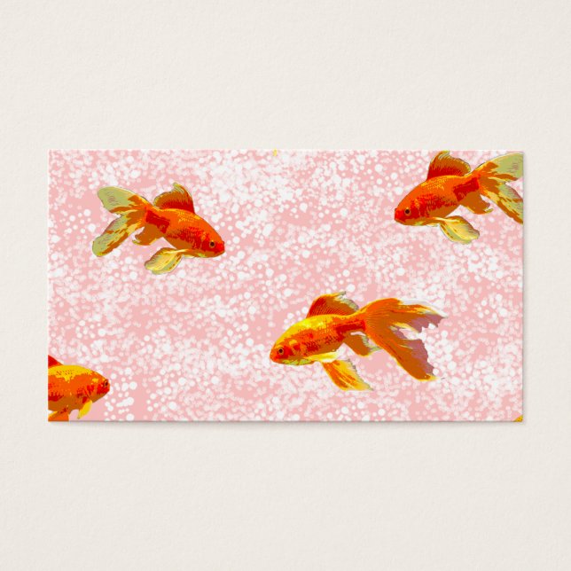 Poisson d'or rose motif (Devant)