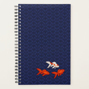 Poisson d'or sur Seigaiha Motif japonais personnal
