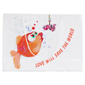 Poisson drôle et sac cadeau de vers (Dos)