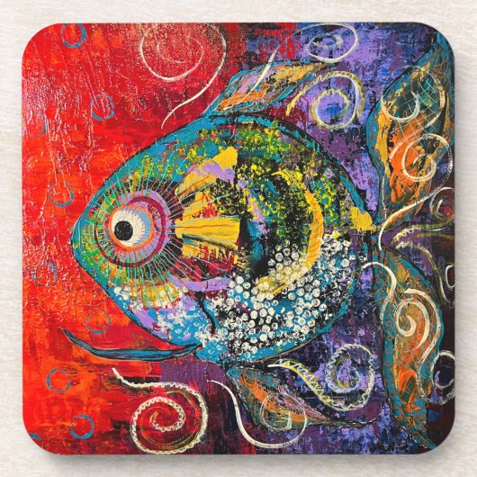 Poisson Ensemble de dessous de verre en plastique (Devant)