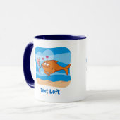 Poisson et appât dans l'amour Mug (Devant gauche)