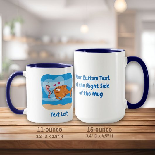 Poisson et appât dans l'amour Mug