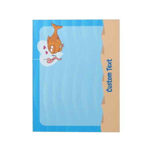 Poisson et appât en amour Bloc-notes (Tourné)