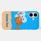 Poisson et appât en amour Coque-Mate coque iphone (Verso (horizontal))