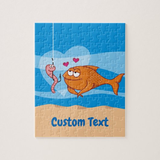 Poisson et appât en amour Jigsaw Puzzle (Vertical)