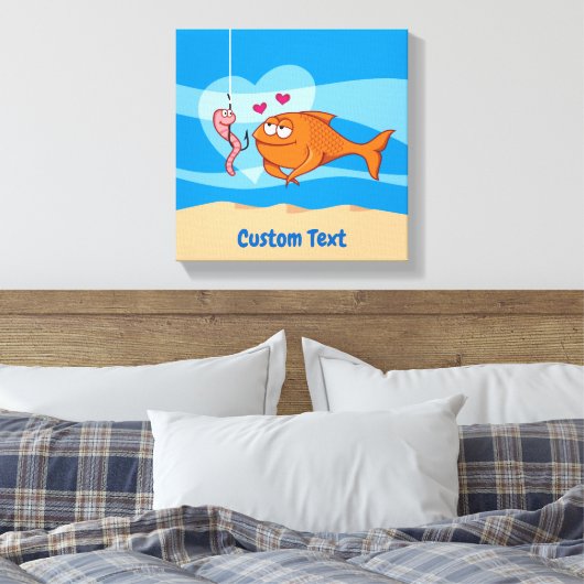 Poisson et appât en toile d'amour Imprimer (Insitu(Chambre))