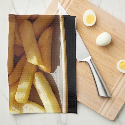 Poisson et chips serviette à thé (Quart Plié)