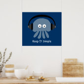 Poisson et écouteurs Keep It Simple poster (Cuisine)