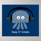 Poisson et écouteurs Keep It Simple poster (Devant)