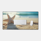 Poisson étoilé blanc sur la plage de sable blanc e (Clavier et souris)