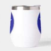 Poisson étoile blanche côtière sur Monogramme bleu (Gauche)