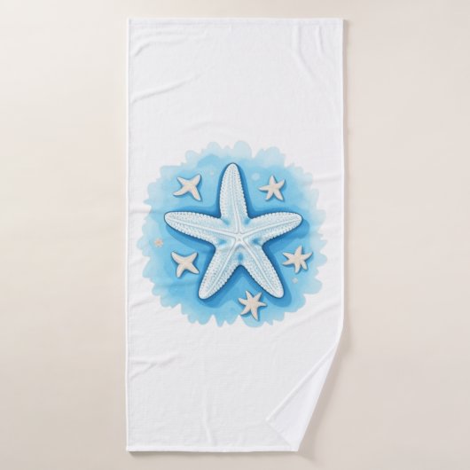 Poisson étoilé en bleu (Serviette de bain)