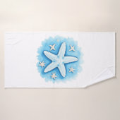 Poisson étoilé en bleu (Serviette de bain)
