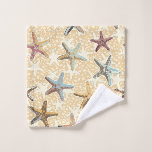 Poisson étoilée dans le sable (Gant de toilette)