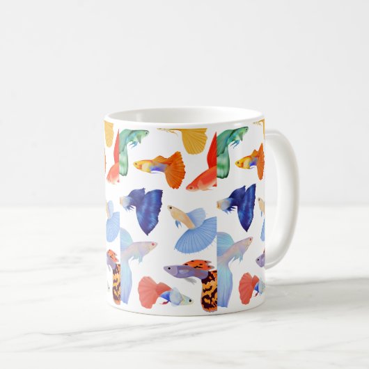 Poisson fantaisiste coloré – Cadeau de mug esthéti (Devant droit)