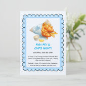 Poisson Fry & Chips - Invitation Décontractée de l (Debout devant)