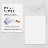 Poisson hors de l'eau se déplaçant faire-part (Devant / Derrière)