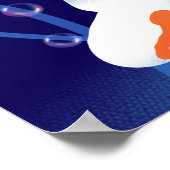 Poisson Kio dans la paroi de l'eau affiche (Coin)