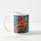 "Poisson Koi" Art Orange Koi dans Mug Café en Eau  (Gauche)