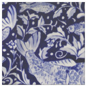 Poisson Koi bleu et blanc Indigo tissu complexe (Fermer)