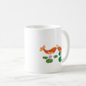 Poisson koi d'or avec fleurs de lotus Café Mug (Devant droit)