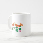 Poisson koi d'or avec fleurs de lotus Café Mug (Devant gauche)