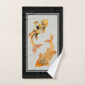Poisson Koi Or élégant (Serviette à main)