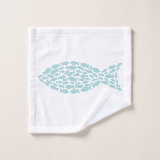 Poisson marin vert et blanc à la menthe (Gant de toilette)