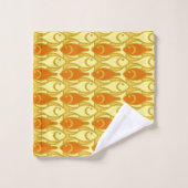 Poisson moderne du milieu du siècle, jaune moutard (Gant de toilette)