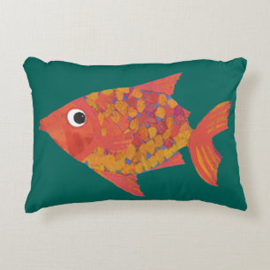 Poisson orange mignon sur Coussin d'accents person