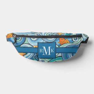 Poisson Parmi Le Motif Des Vagues