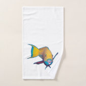 Poisson perroquet - Conception abstraite - Découpé (Serviette à main)