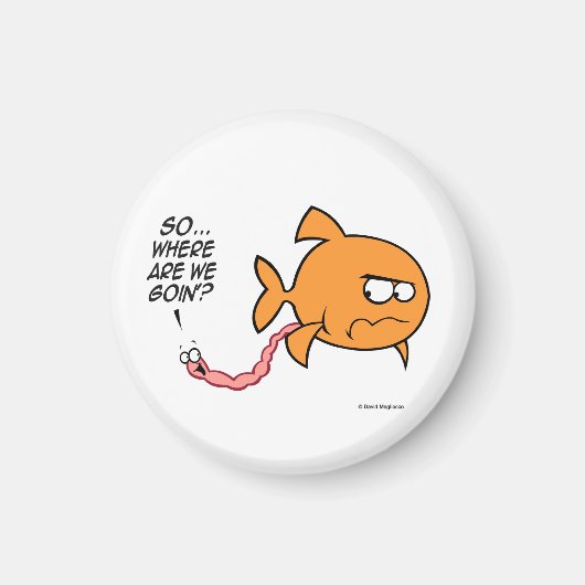 Poisson Pooh Magnets ronds (Devant)