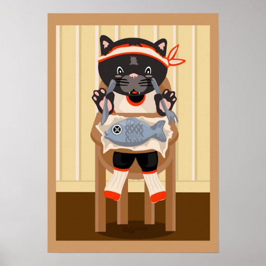 Poisson pour dîner Poster (Devant)