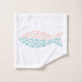 Poisson rose et vert (Gant de toilette)