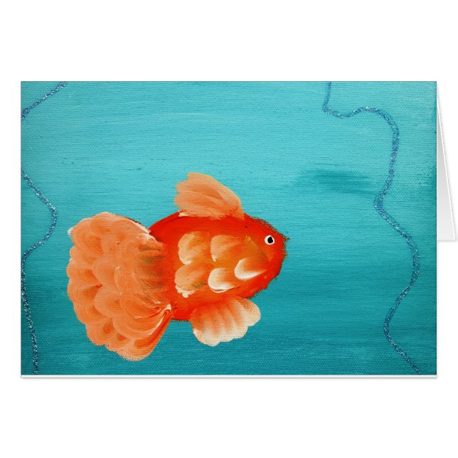 POISSON ROUGE UNE CARTE DE NATATION (Devant horizontal)