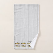 Poisson rustique de truite blanche aquarelle vinta (Serviette à main)