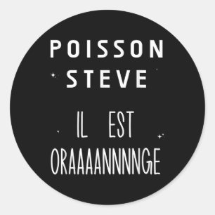 Poisson Steve Funny Fish Meme Le Poisson Steve Ronde Sticker