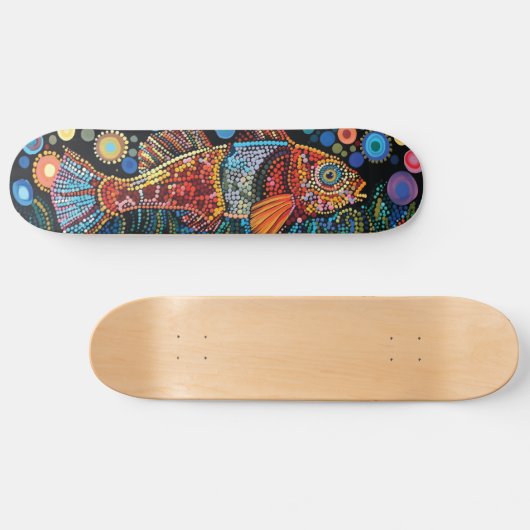 Poisson - Style autochtone - Planche à skateboard (Horz)
