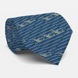 Poisson Sur Cravate Bleue Et Noire