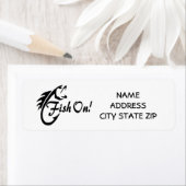 **POISSON SUR** ÉTIQUETTE D'ADRESSE DE RETOUR POUR (En situation)