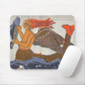 Poisson textile et tapis de souris de sirène (Avec souris)
